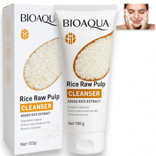 JABON FACIAL LIMPIEZA PROFUNDA A BASE DE ARROZ BIOAQUA BQY83840/BQY41005