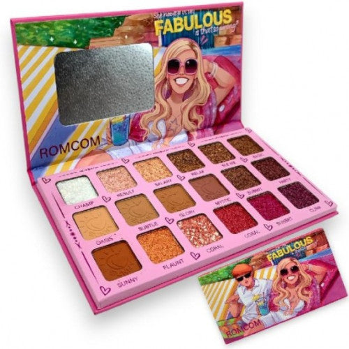 PALETA DE SOMBRAS CON ESPEJO FABULOUS X18 TONOS ROMCOM JE106