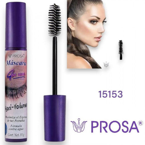 PESTAÑINA PROFESSIONAL A PRUEBA DE AGUA MAXI-VOLUMEN 13G PROSA EMPAQUE MORADO 15153