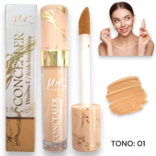 CORRECTOR CONCEALER CON VITAMINA E Y ACIDO HIALURONICO TONO# 01 LIGHT MYK-6179