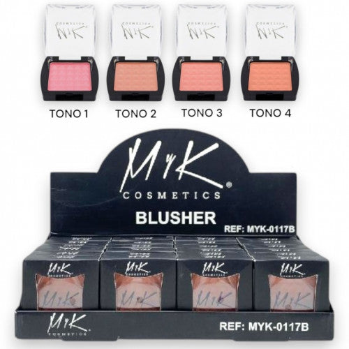 RUBOR COMPACTO BLUSHER  MYK-0117B TONOS SURTIDOS