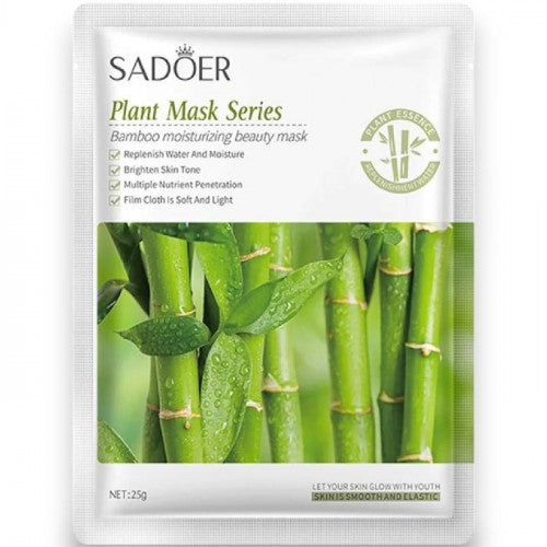 MASCARILLA FACIAL EN VELO PARA HIDRATAR LA PIEL DE BAMBU SADOER SD90269