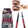 LAPIZ DELINEADOR DE CEJAS DOBLE + CEPILLO DE CEJAS 36H RPK 8021