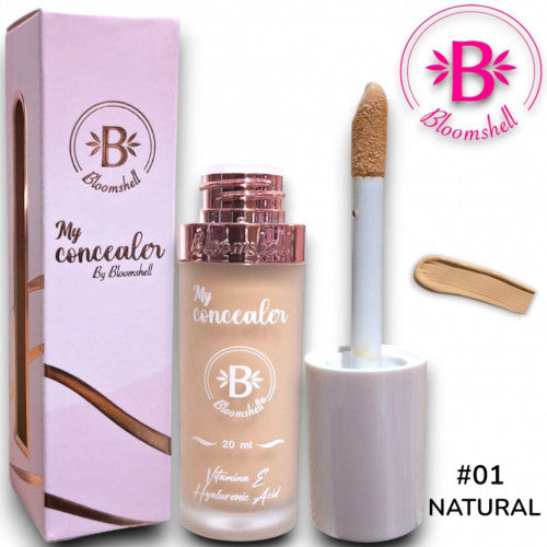 CORRECTOR LIQUIDO MY CONCEALER CON APLICADOR 20ML TONO #01 NATURAL BLOOMSHELL BL-B0808-01