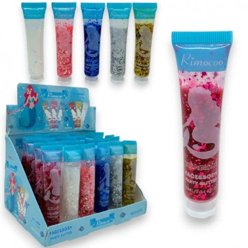 GEL LIQUIDO GLITTER SIRENA COLA AZUL TONOS SURTIDOS RIMOCOO D2370