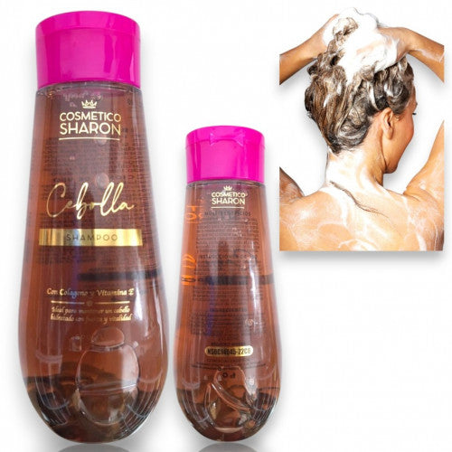 SHAMPOO DE CEBOLLA CON COLAGENO Y VITAMINA E SHARON 500ML
