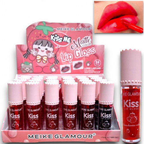 TINTA DE LABIOS KISS ME TONOS SURTIDOS MEIKE GLAMOUR MK-041