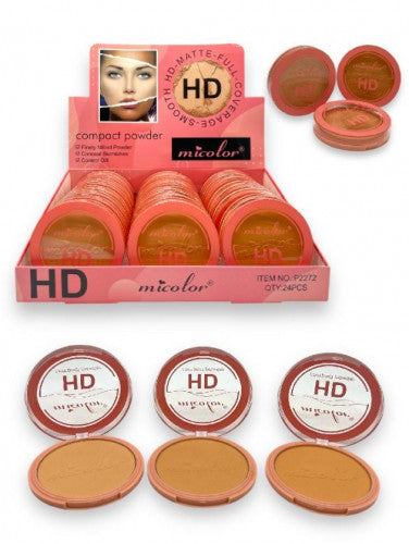 POLVO COMPACTO HD MATTE FULL COVERAGE MICOLOR P2272