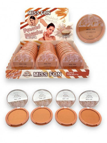 POLVO COMPACTO ESENCIA DE ARROZ SHEER COVERAGE MATTE FINISH OIL CONTROL MISS FON F14