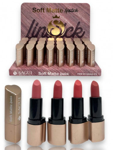 LABIAL EN BARRA SOFT MATTE CORAZON DELUXE SAGUI REF SAGUI-374