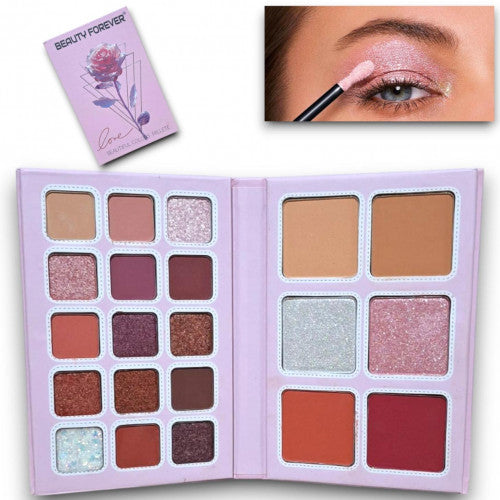 PALETA DE SOMBRAS X21 TONOS LOVE BEAUTIFUL BEAUTY FOREVER CD550