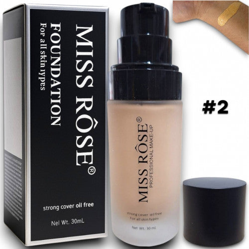 BASE LIQUIDA PROFESSIONAL FUNDATION BEIGE TONO#2 MISS ROSE 7601-070N2