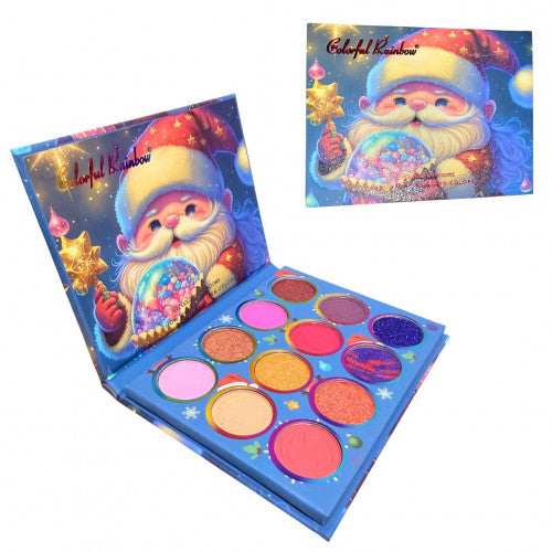 PALETA DE SOMBRAS PAPA NOEL RAINBOW X12 TONOS 2002