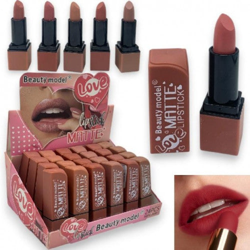 LABIAL EN BARRA MATTE LOVE TONOS SURTIDOS BEAUTY MODEL 35002-1