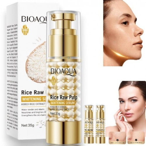 SERUM FACIAL ACLARANTE HIDRATANTE DE ESENCIA BLANQUEADORA DE ARROZ BIOAQUA BQY48164/BQY48171