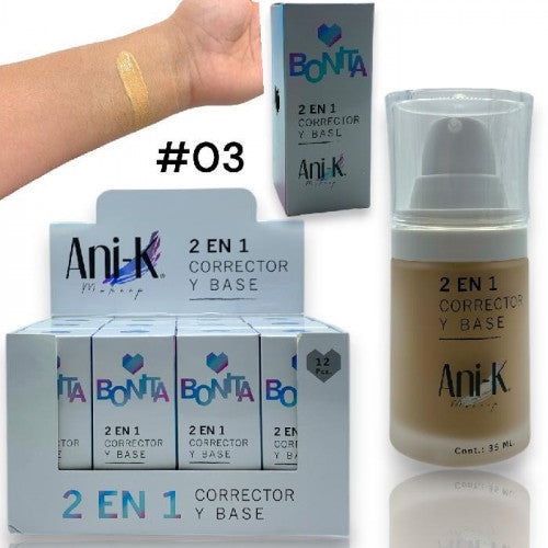 BASE Y CORRECTOR 2IN1 BONITA ANI-K #03 CA1862