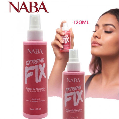 FIJADOR DE MAQUILLAJE LARGA DURACION EFECTO MATE EXTREME 120ML NABA