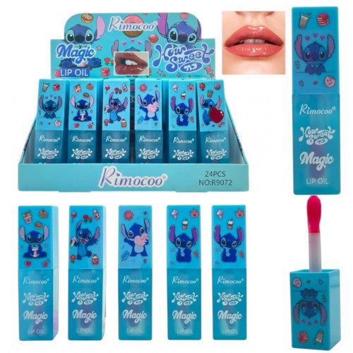 LIP OIL MAGIC APLICADOR GRUESO STITCH TONOS SURTIDOS RIMOCOO R9072-B
