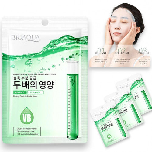 MASCARILLA FACIAL EN VELO BLANQUEADORA VITAMINA B BIOAQUA BQY33741