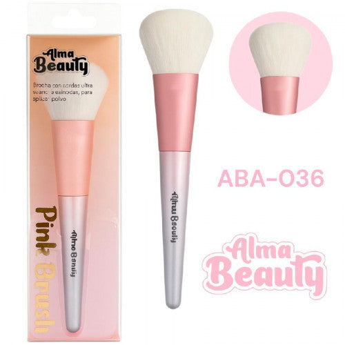BROCHA PINK BRUSH PARA POLVO ALMA BEAUTY ABA-036