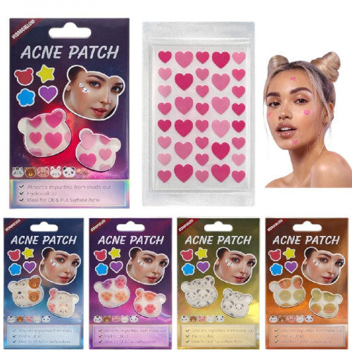 PARCHES ANTI ACNE 36PCS MOTIVOS SURTIDOS HYDROCOLLOID CX7738-4
