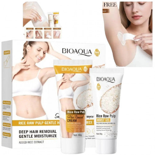 SET X2 DE CREMA DEPILATORIA + GEL DE ARROZ BIOAQUA BQY79862
