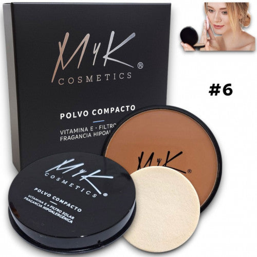 POLVO COMPACTO VIT E + FILTRO SOLAR MYK-8032 #6