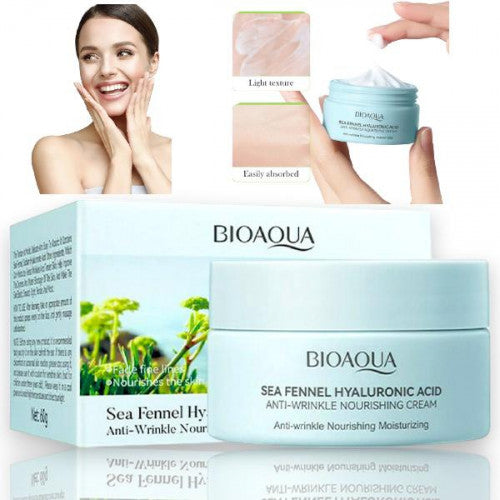CREMA FACIAL HIDRATANTE DE ACIDO HIALURONICO HINOJO MARINO BIOAQUA BQY53126