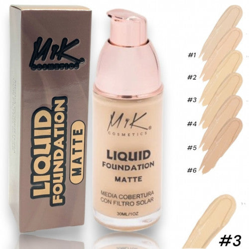 BASE LIQUIDA FOUNDATION MATTE MYK-6111 TONO #3
