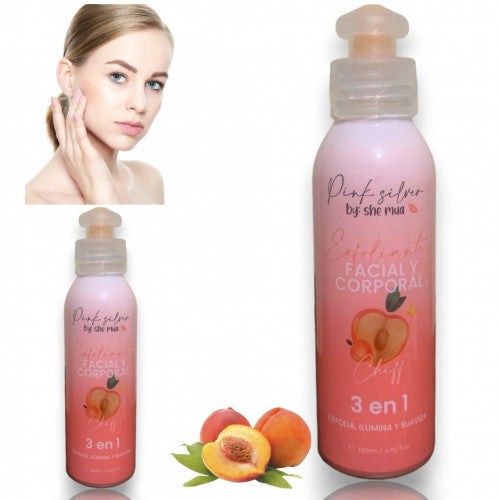 EXFOLIANTE FACIAL Y CORPORAL 3 EN 1 EXFOLIA, ILUMINA Y SUAVIZA PINK SILVER CHIFF 120 ML