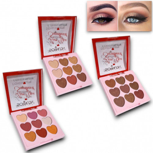 PALETA DE SOMBRAS X9 TONOS SURTIDOS  DE CORAZONCITO LOVE YOU SCANLON SE930