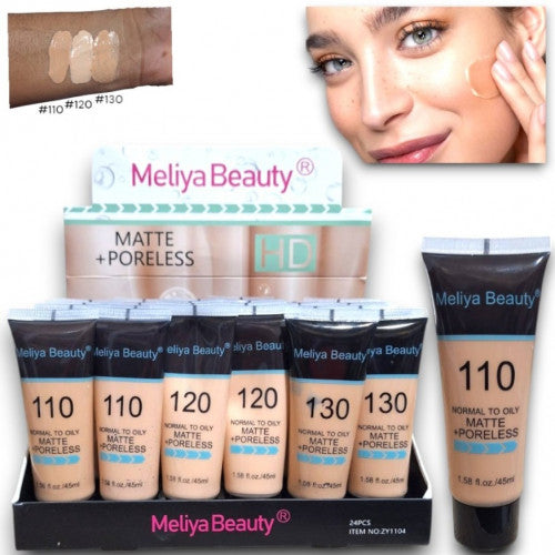 BASE LIQUIDA MATTE+PORELESS TONOS SURTIDOS MELIYA BEAUTY ZY1104