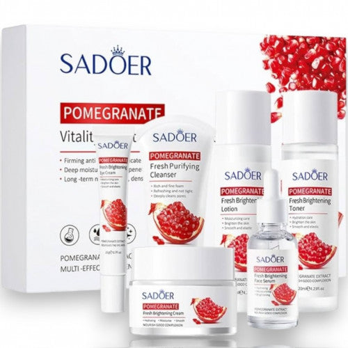 KIT DE SKIN CARE POMEGRANATE X6 PIEZAS SADOER SD62074