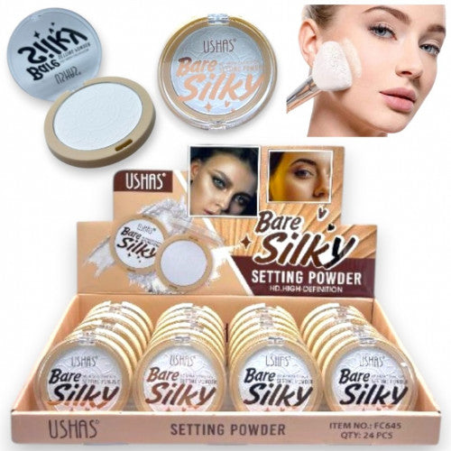 POLVO COMPACTO TRASLUCIDO BARE SILKY USHAS FC645