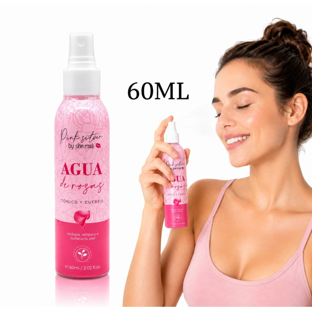 AGUA DE ROSAS PINK SILVER CON ATOMIZADOR 60ML