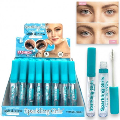 GEL DE PESTAÑAS Y CEJAS TRANSPARENTE WATERPROOF VOLUMEN INSTANTANEO SPARKLING GIRLS 1006-1
