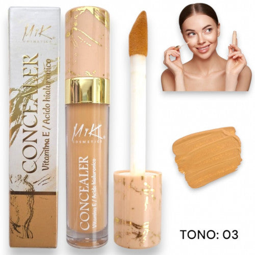 CORRECTOR CONCEALER CON VITAMINA E Y ACIDO HIALURONICO TONO# 03 LATTE MYK-6179