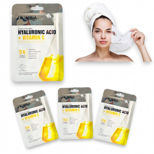 MASCARILLA EN VELO 5 EN 1 DE ACIDO HIALURONICO Y VITAMINA C BIOAQUA BQY42323