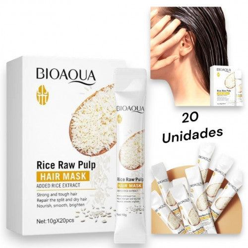 SACHETS X20 UNDS MASCARILLA CAPILAR DE ARROZ BIOAQUA BQY96544