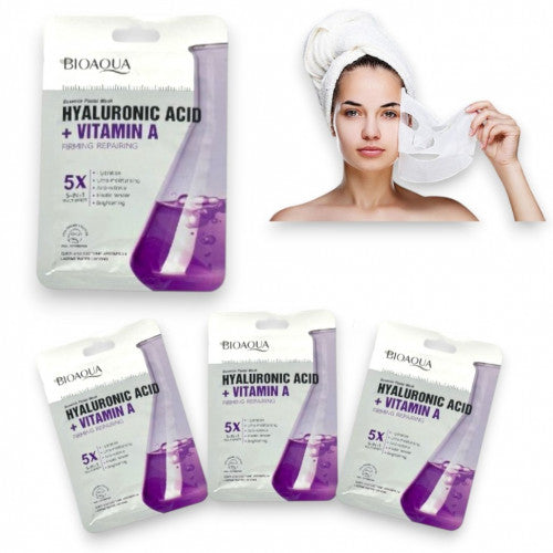 MASCARILLA EN VELO 5 EN 1 DE ACIDO HIALURONICO Y VITAMINA A BIOAQUA BQY42316