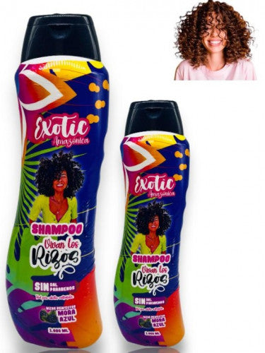 SHAMPOO EXOTIC AMAZONICA RIZOS PERFECTOS MORA AZUL 1000ML