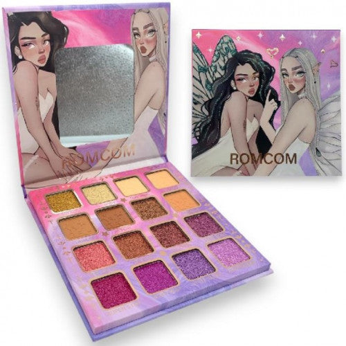 PALETA DE SOMBRAS CON ESPEJO X16 TONOS VIVOS ROMCOM JE1002