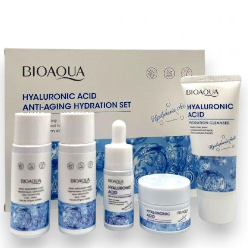 KIT DE SKIN CARE EDICION VIAJERO DE ACIDO HIALURONICO 5PCS BIOAQUA BQY86136