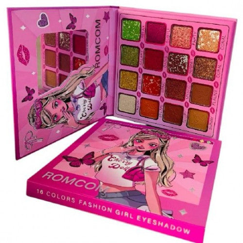 PALETA DE SOMBRAS X16 TONOS CHERRY DOLL ROMCOM JE111