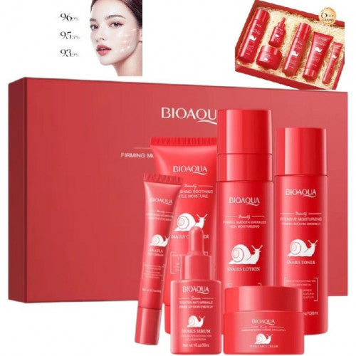 KIT SKIN CARE SNAIL DE CARACOL REAFIRMANTE 6PCS BIOAQUA BQY50342