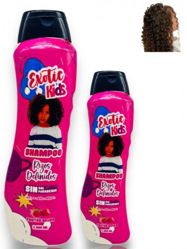 SHAMPOO EXOTIC KIDS RIZOS DEFINIDOS FRUTOS ROJOS 1000 ML