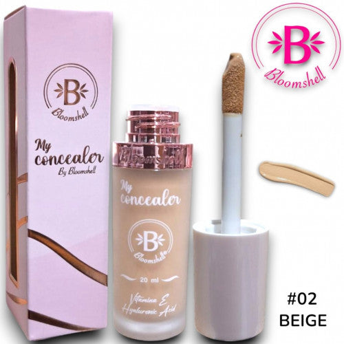 CORRECTOR LIQUIDO MY CONCEALER CON APLICADOR 20ML TONO #02 BEIGE BLOOMSHELL BL-B0808-02