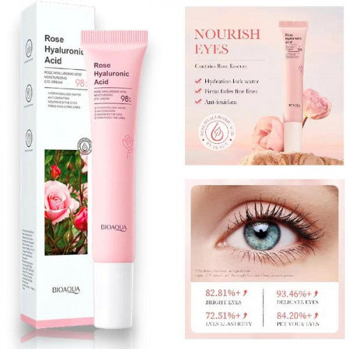 CREMA ANTIOJERAS HIDRATANTE DE ROSAS CON ACIDO HIALURONICO BIOAQUA BQY60483/BQY80038