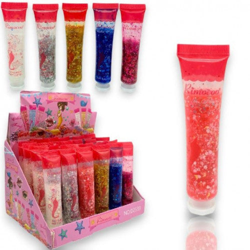 GEL LIQUIDO GLITTER SIRENA COLA ROJA TONOS SURTIDOS RIMOCOO D2539