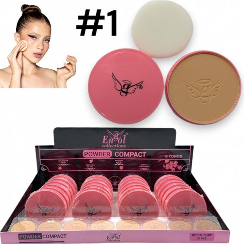 POLVO ENGOL ROSA & APLICADOR #01 EN-165PC